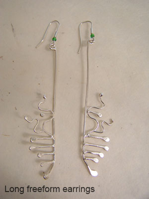 Long freeform earrings
