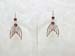 Garnet fin earrings