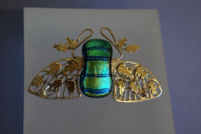 beetle brooch