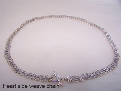 Heart side weave chain